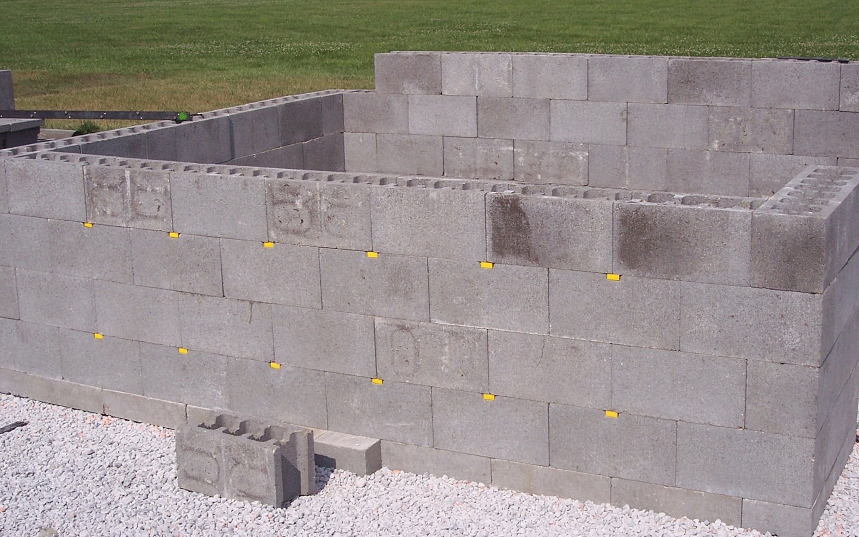 Walls built with Bolt-A-Blok